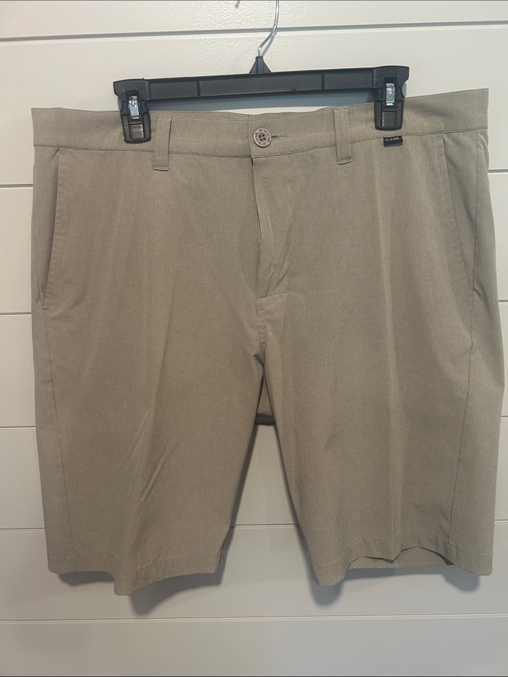 Travis Mathew Flat Front Chino Shorts - Tan